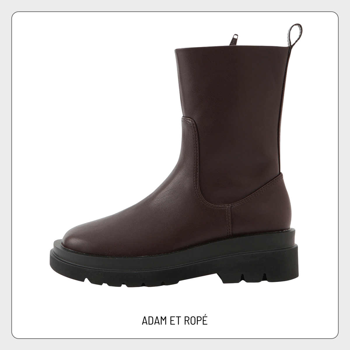 2025年秋冬新作おすすめ人気ショートブーツ アダム エ ロペ 「トラックソールストレッチブーツ」〈ソール5.1cm〉¥16,500