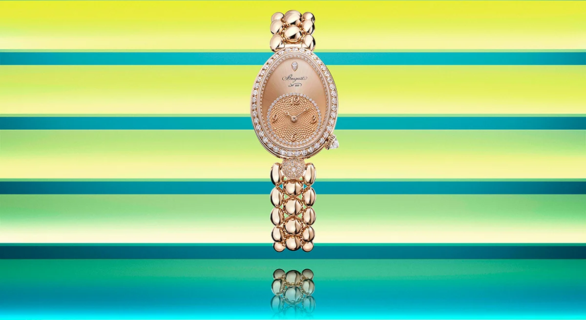 「レーヌ・ドゥ・ナープル 8925」ウォッチ〈ブレゲゴールド、ダイヤモンド、自動巻、ケースサイズ33mm×25mm〉¥11,781,000