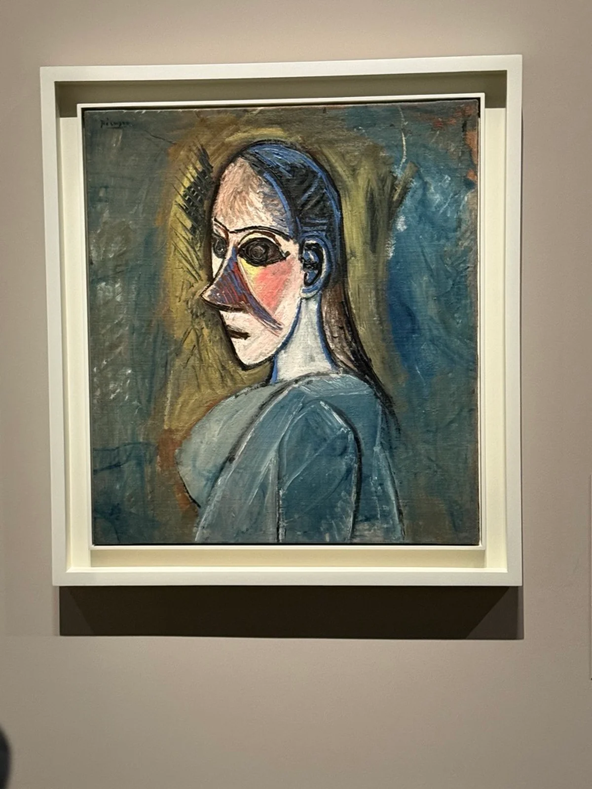 パブロ・ピカソの「Bust of a Woman」。代表作『アヴィニョンの乙女たち』の制作時期と重なる、キュビスム前夜の重要な習作の1枚。