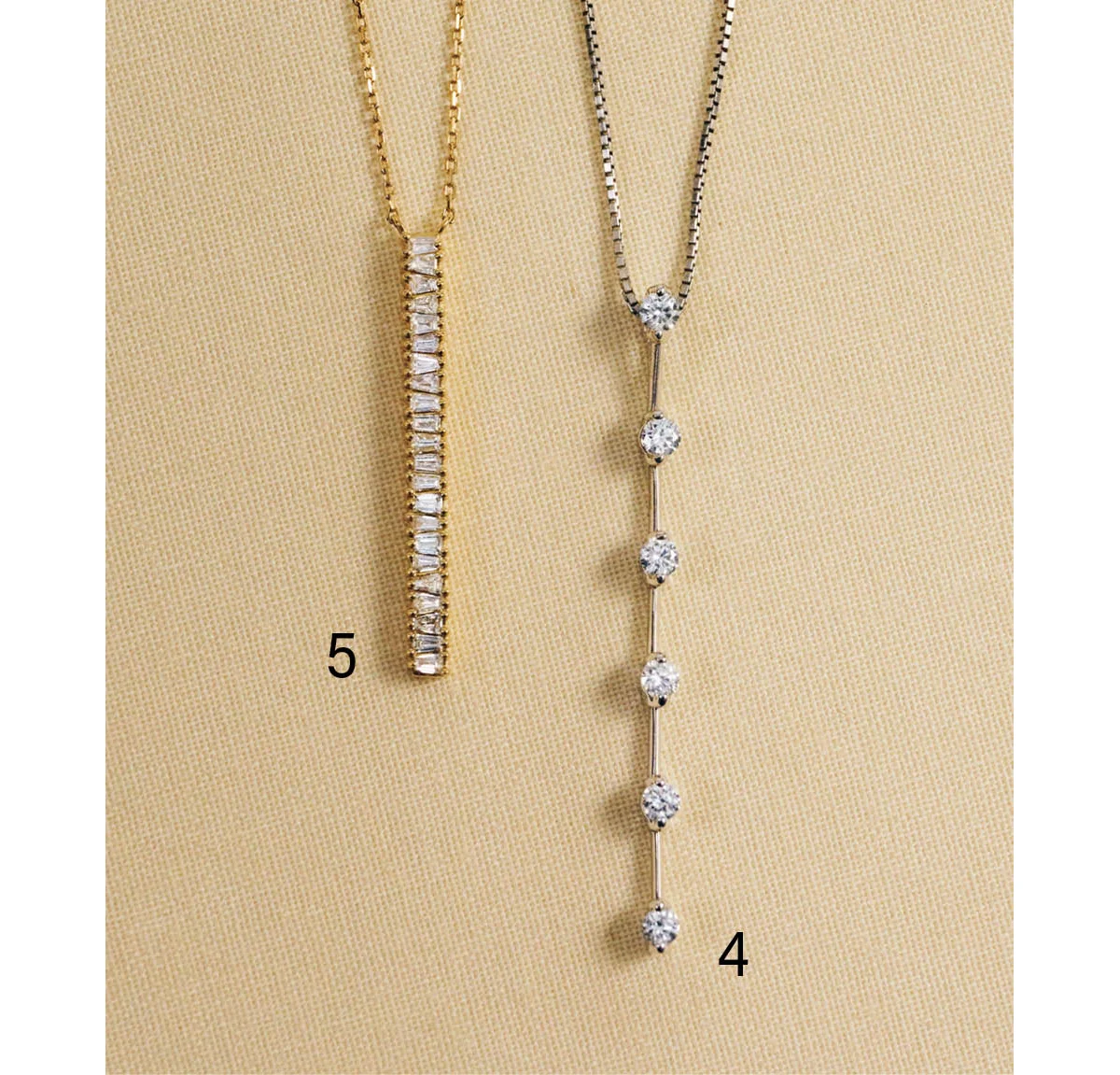 俳優・木村多江さん デビアス フォーエバーマークのネックレス、BELLESIORAの1連のダイヤモンドネックレス