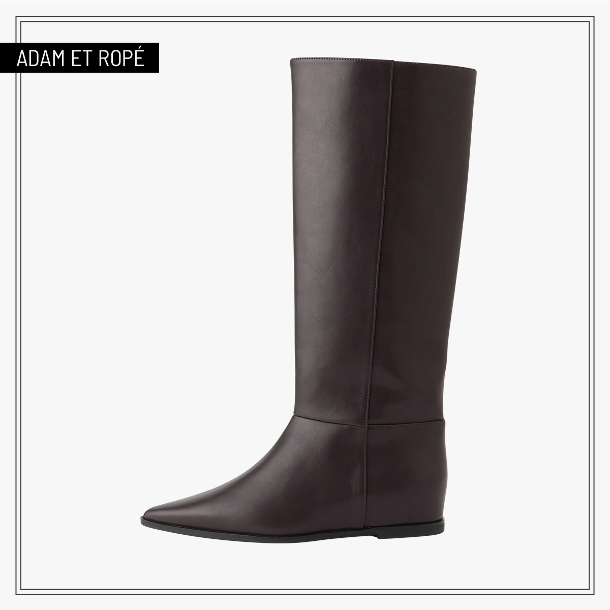 2025年秋冬新作おすすめ人気ロングブーツ アダム エ ロペ 「インヒールロングブーツ」〈ヒール2cm〉¥22,000