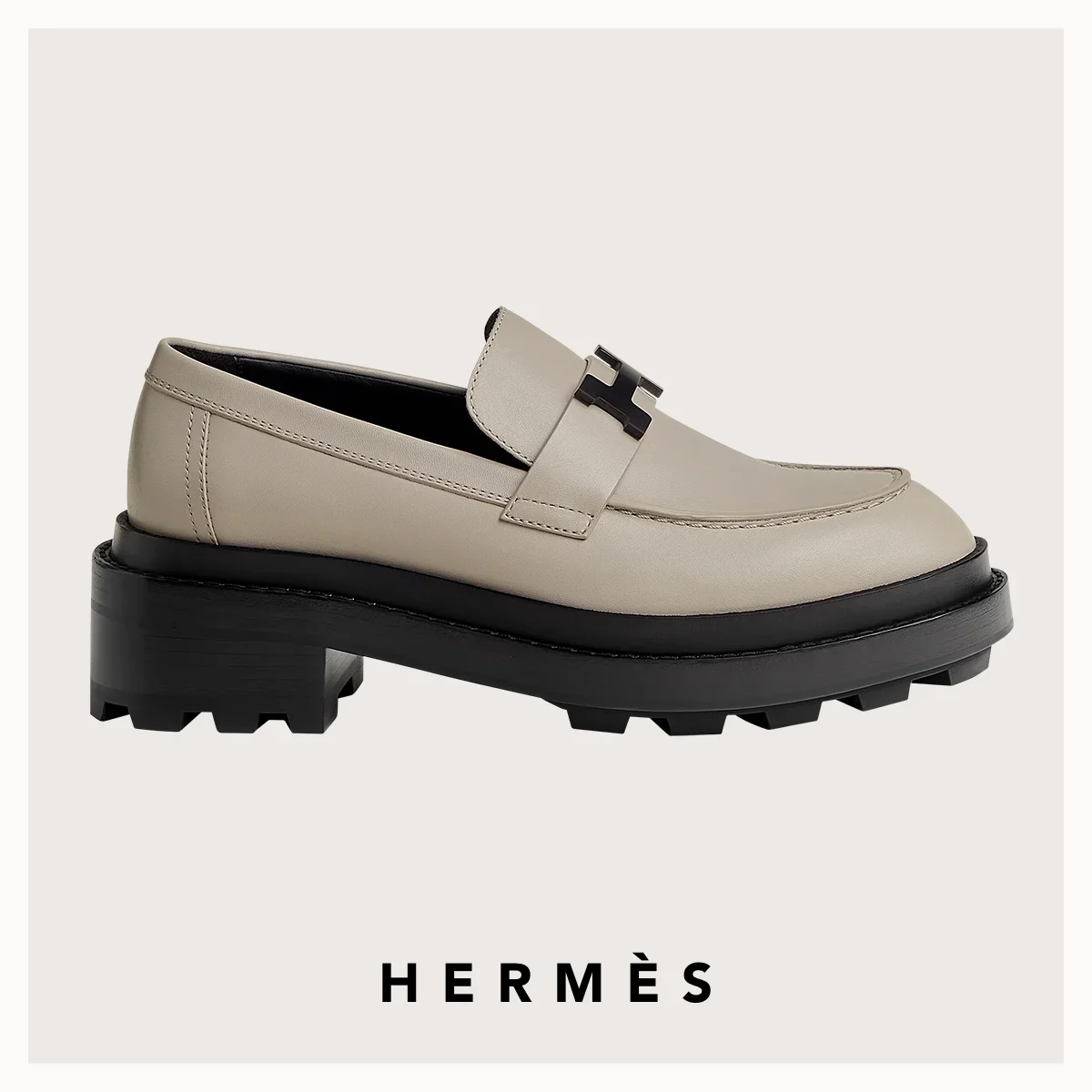 エルメス ローファー シューズ〈ヒール5cm〉¥267,300