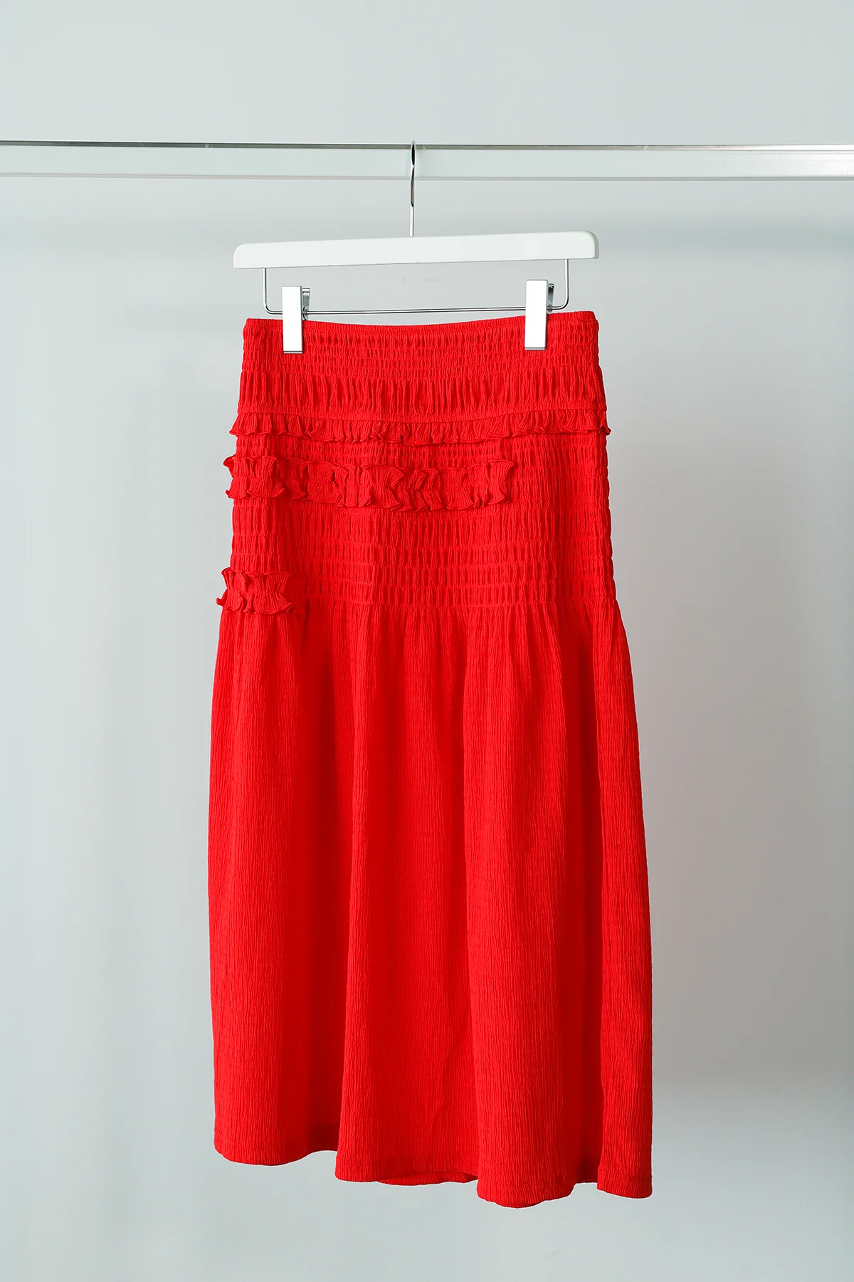 ユニクロ アンド セシリー バンセンのシャーリング スカート