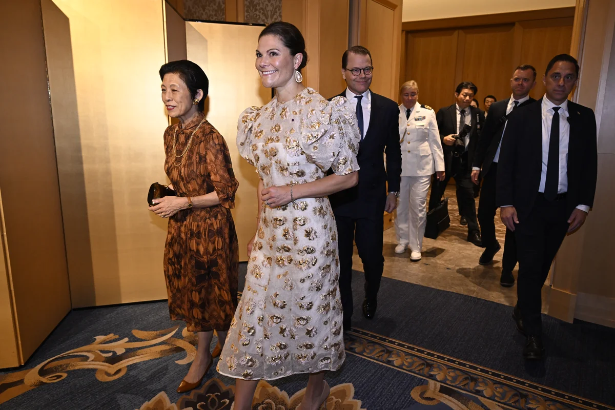 スウェーデン大使館主催のレセプションへ向かうヴィクトリア皇太子皇太子