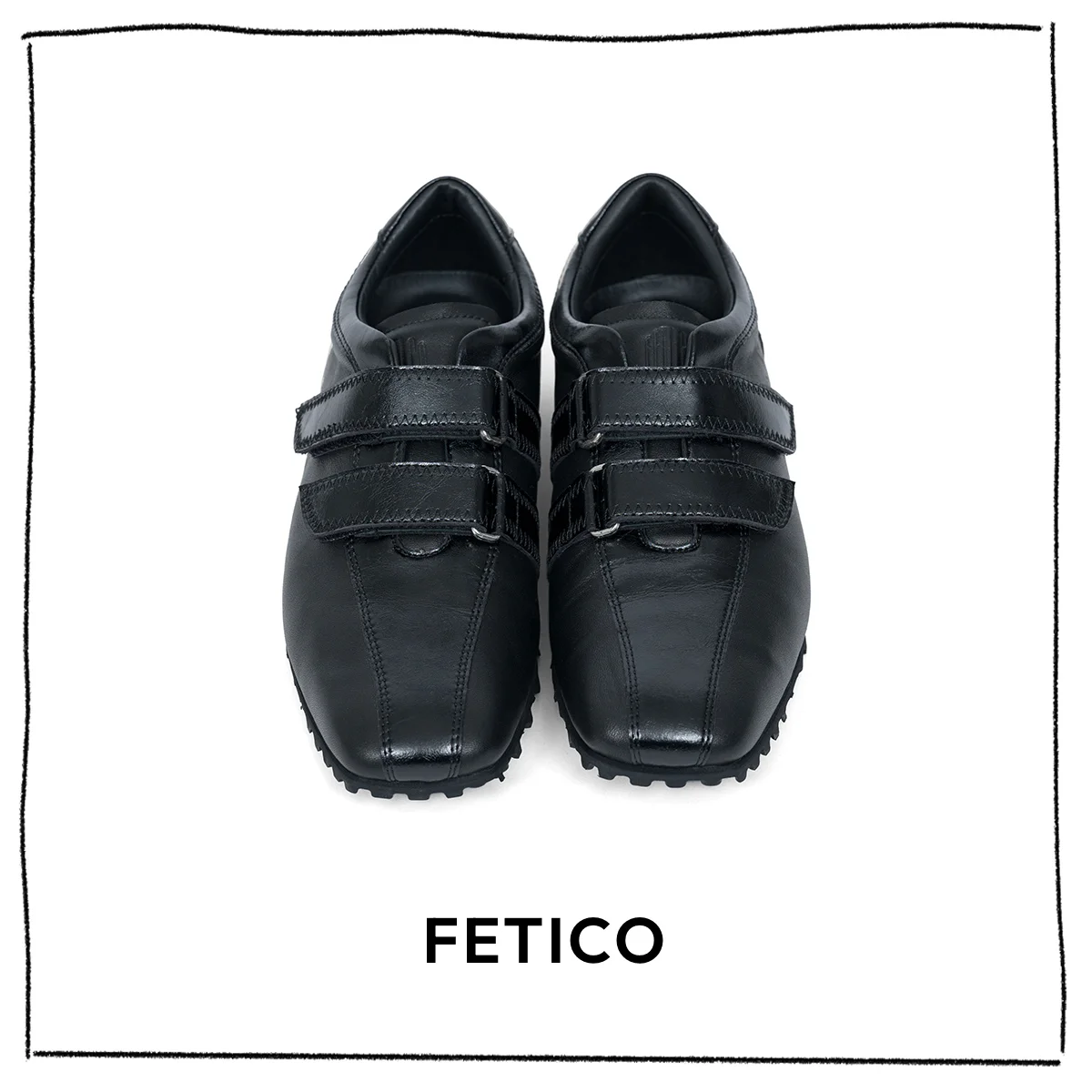 黒スニーカー　フェティコ（FETICO）シューズ〈ソール1.5cm〉¥46,200