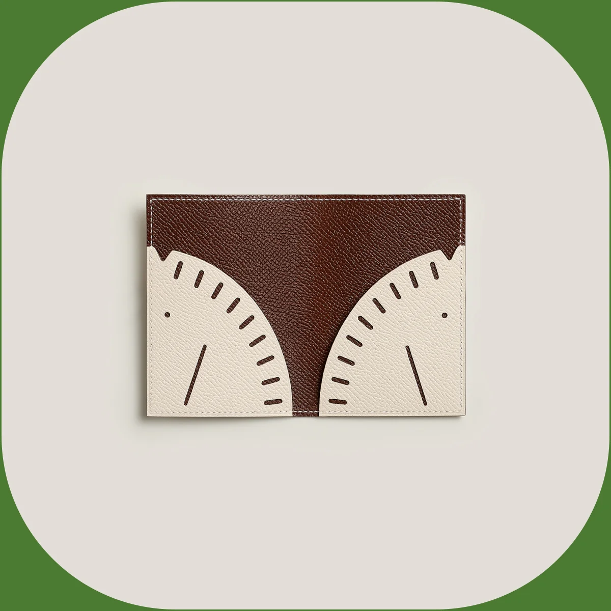 エルメスのカードケース「ドアド」を開いたところ