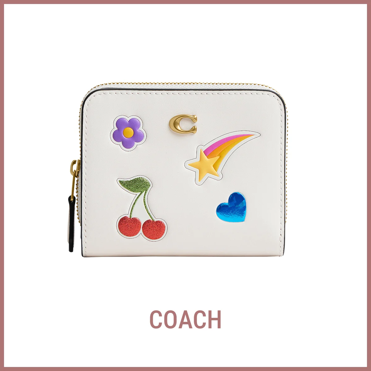 財布　コーチ　COACH　エッセンシャル ビルフォールド ウォレット・ステッカー プリント　〈H9.5×W11×D1.5cm〉￥38,500