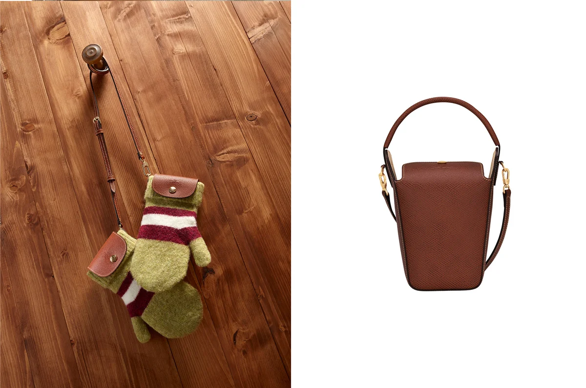 ロンシャンの「ル プリアージュ® コクーニング」ミトンバッグと、「エピュレ」バケットバッグS