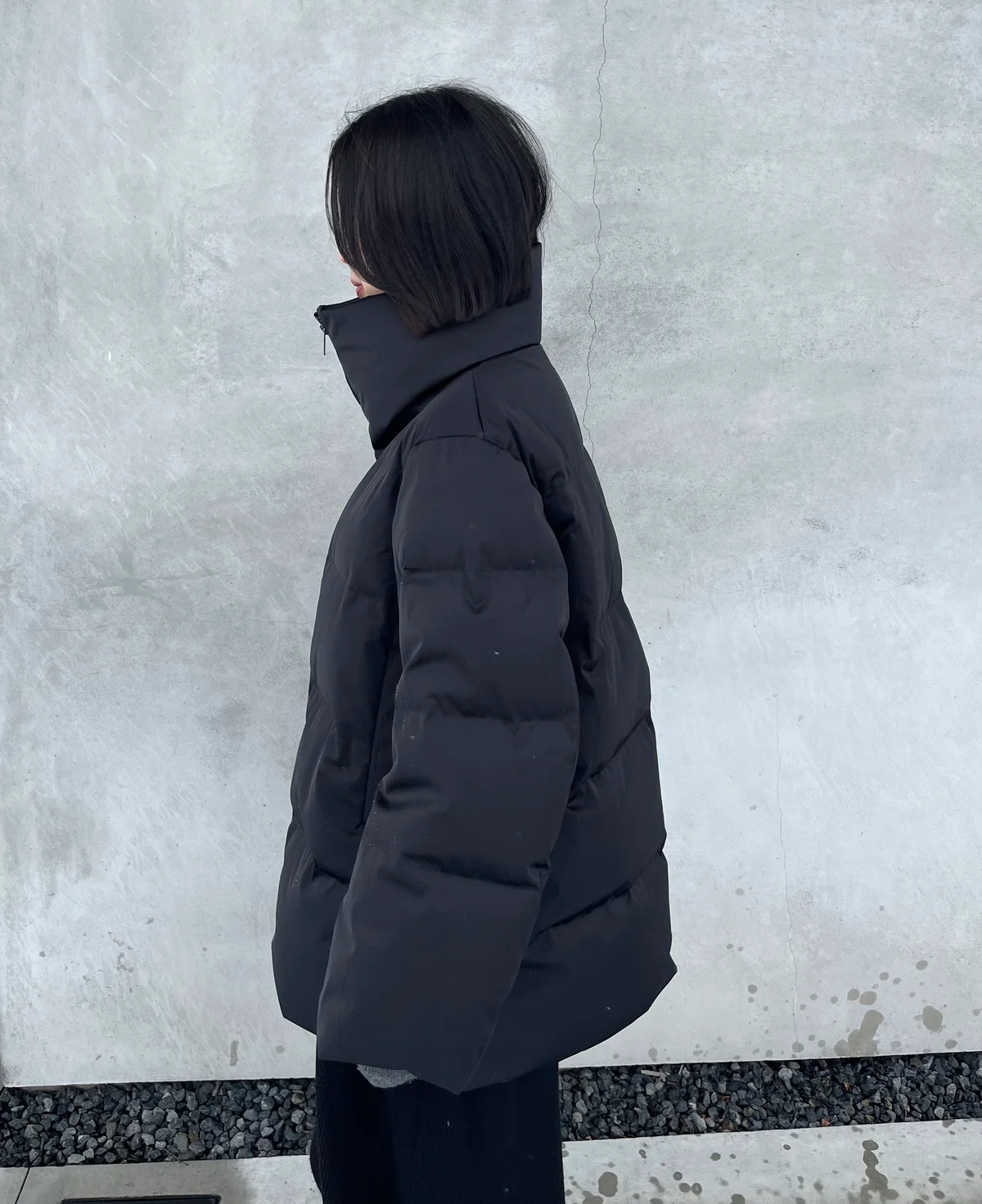 UNIQLO ユニクロ +JのダウンジャケットはAラインのシルエットがきれい