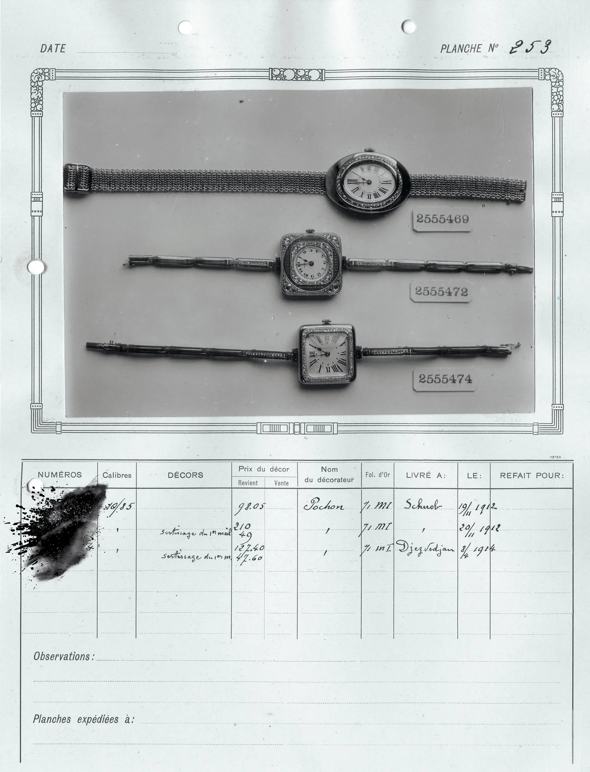 ロンジン　上2本は1912年　下は1914年に販売