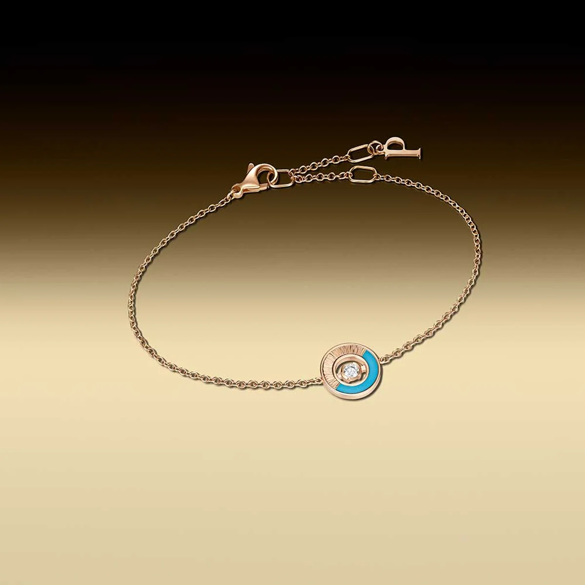 「ポセション バイブラント パレス」ブレスレット〈PG、ダイヤモンド、ターコイズ〉¥444,400