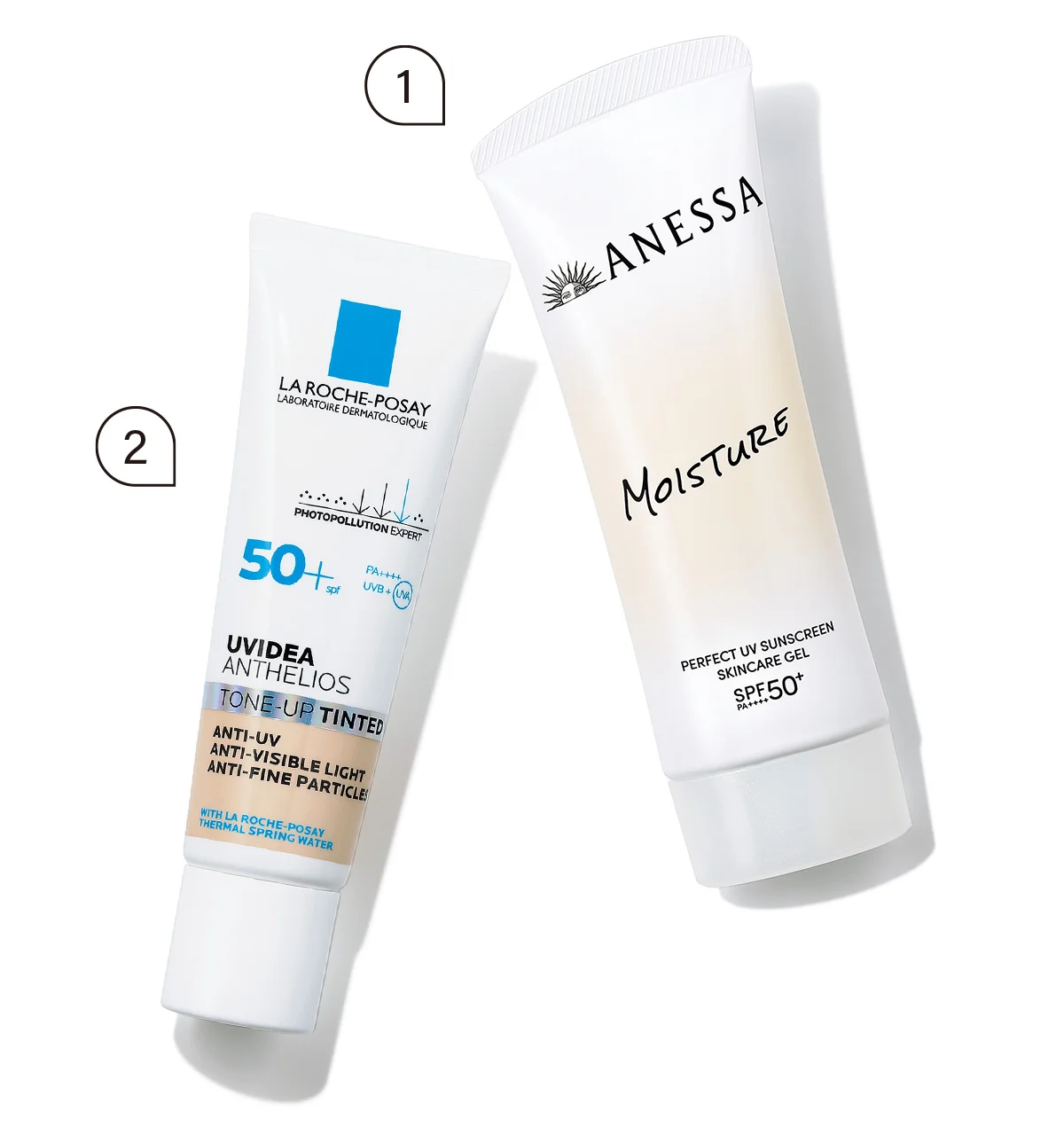 アネッサ パーフェクトUV スキンケアジェル NB ￥2,508　UVイデア XL プロテクショントーンアップ ティント￥4,070 ラ ロッシュ ポゼ