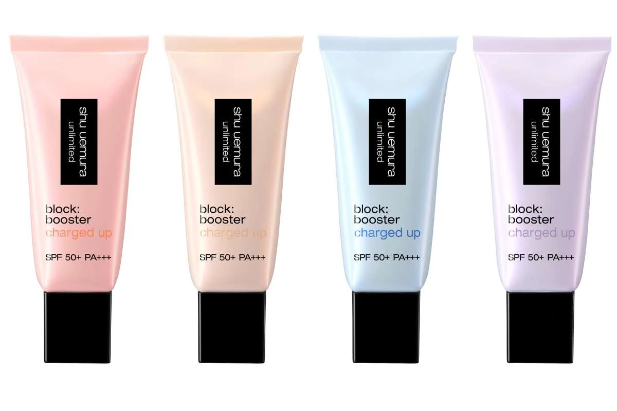 左から／エナジー フラッシュ、ヌード ベージュ、ルミ ブルー、アイシーモーヴ