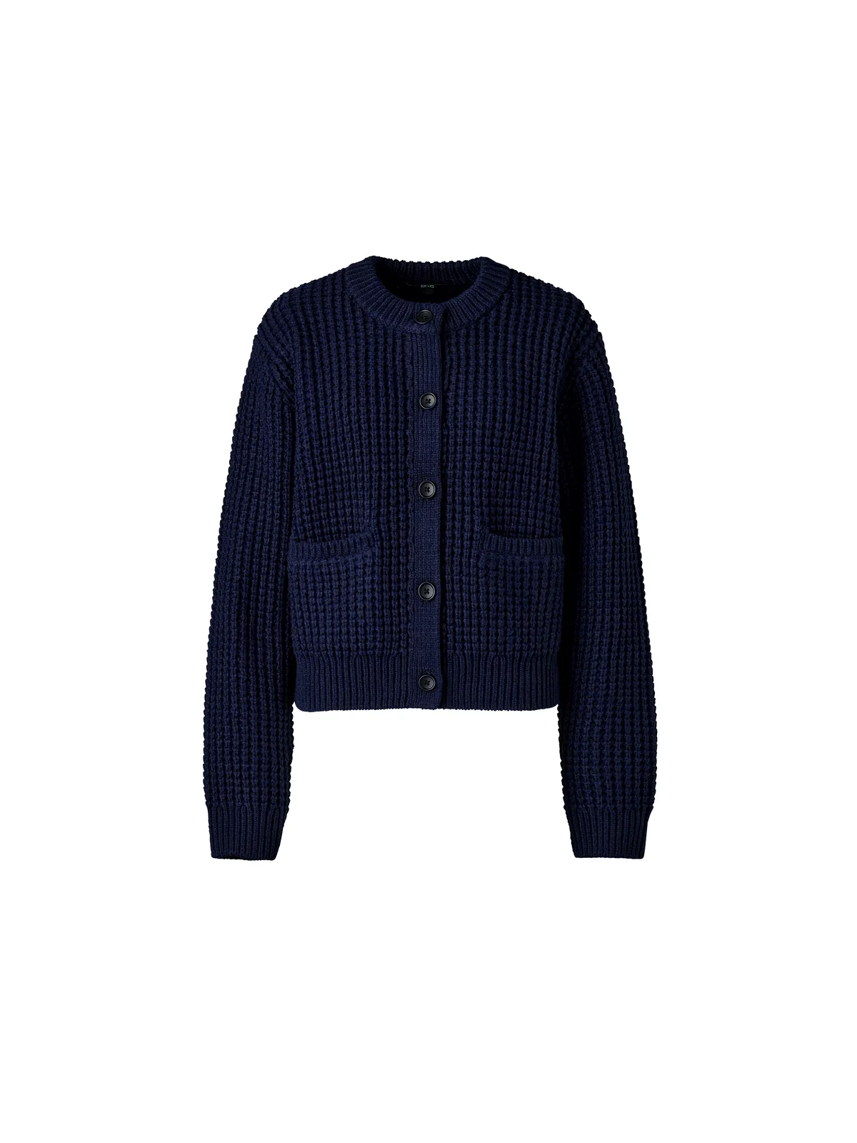 ワッフルニットクルーネックカーディガン￥4,990