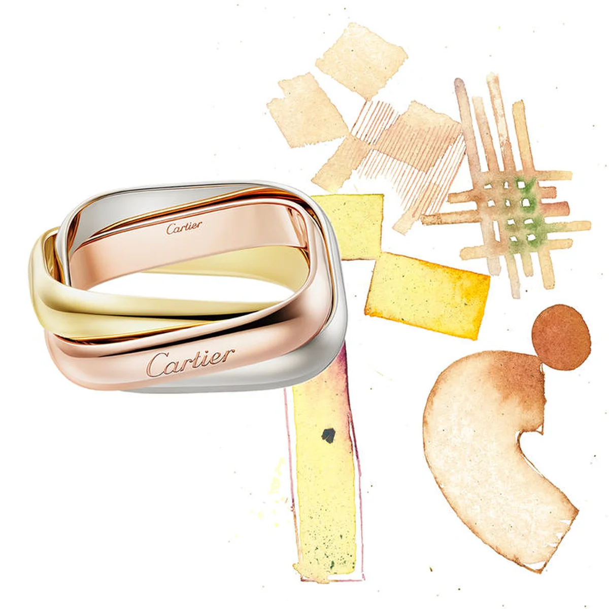 カルティエ「トリニティ」リング〈WG、PG、YG〉￥368,500