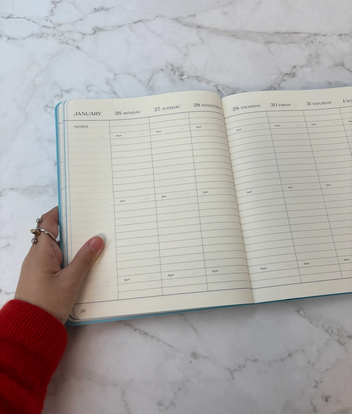 手帳　ダイアリー　2026年　ソフィア・コッポラ　中身　ウィークリー