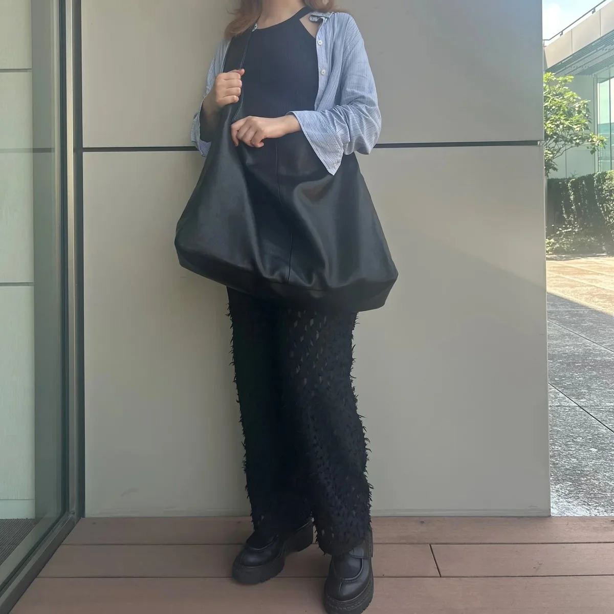 LEATHER SHOULDER BAG 　ssstein