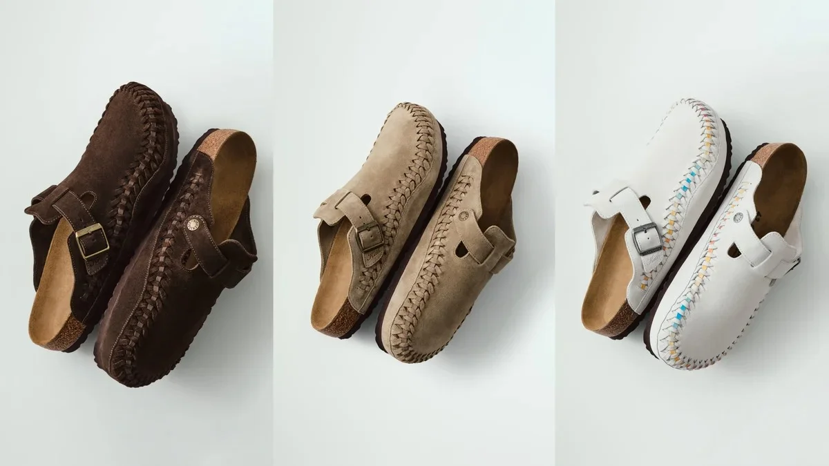 ロンドン ブレイズド （左から）トープ、モカ、ホワイト Kith for BIRKENSTOCK London Braided