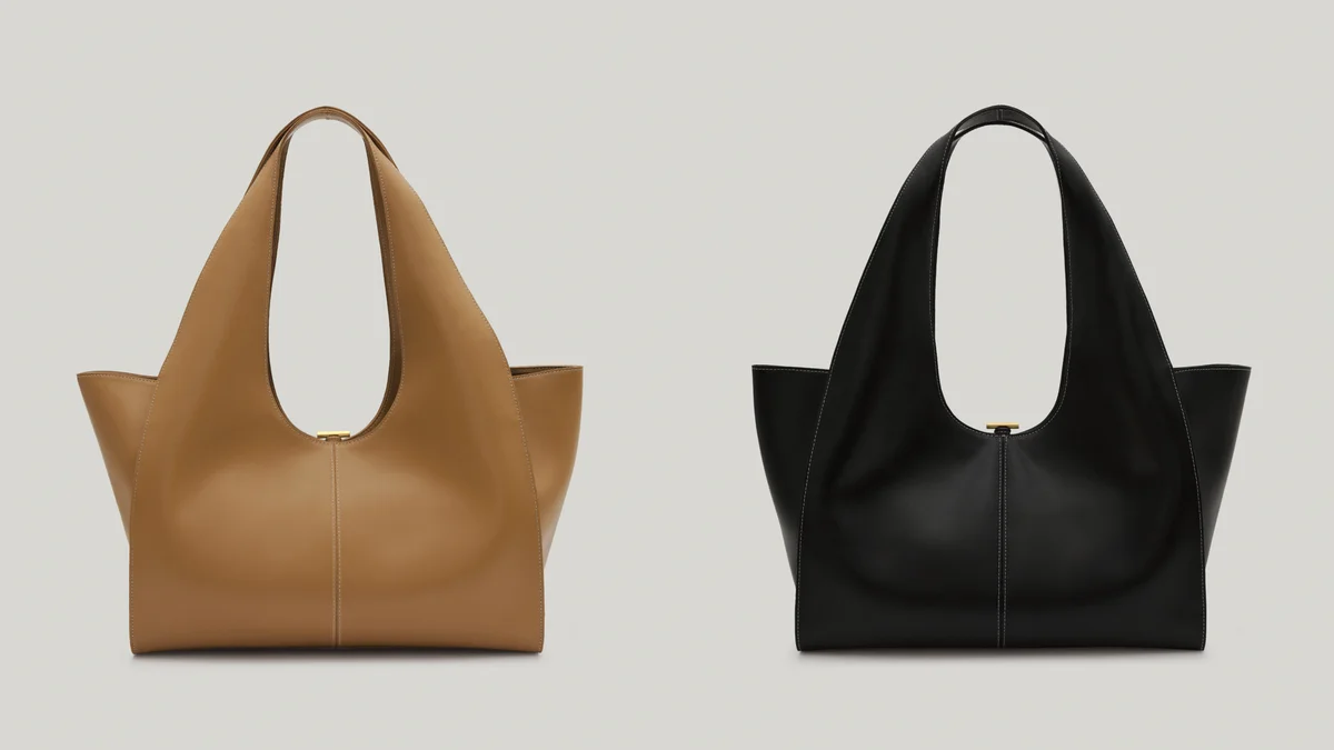 ルメン バッグ パニエグランバッグ〈H25 x W47 x D14cm〉(左)TAN BROWN、(右)SOFT BLACK 各¥42,900
