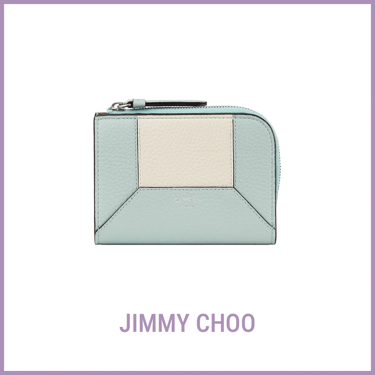 財布　ジミー チュウ　「ダイヤモンド コンパクト ジップウォレット」〈H9.5×W13×D2.5cm〉￥82,500