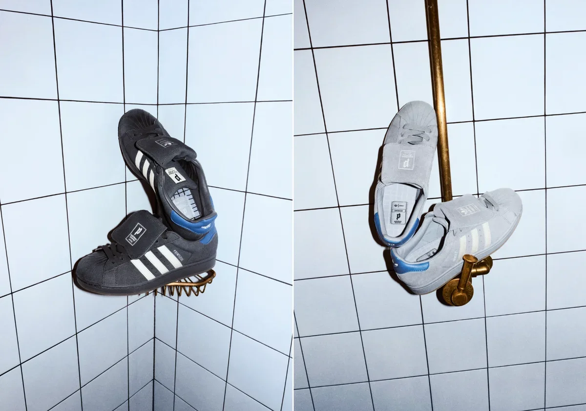 新作スニーカー「SUPERSTAR II atmos DAIKI TSUNETA POINTLESS JOURNEY」