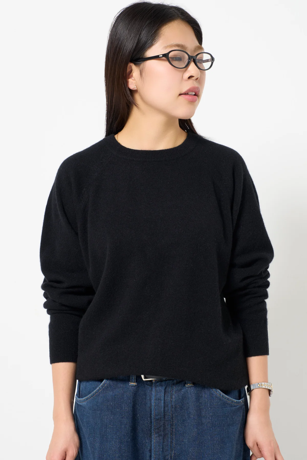 究極カシミヤニット BLACKの着用スタイル　SPURSHOP×椎名直子×ARROW57.