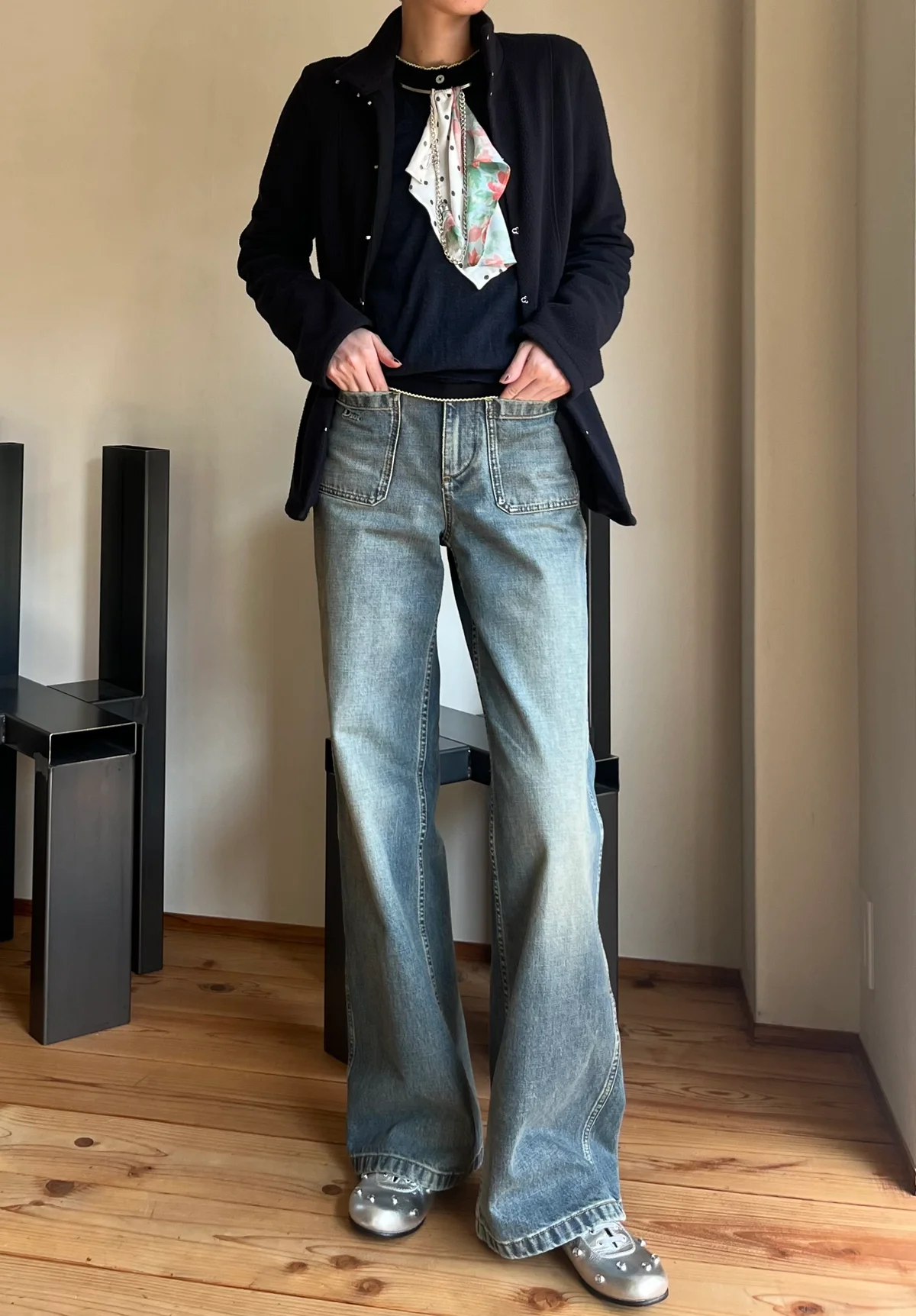 SPURSHOP LACADE ラカド 別注 シルバー コーディネート写真