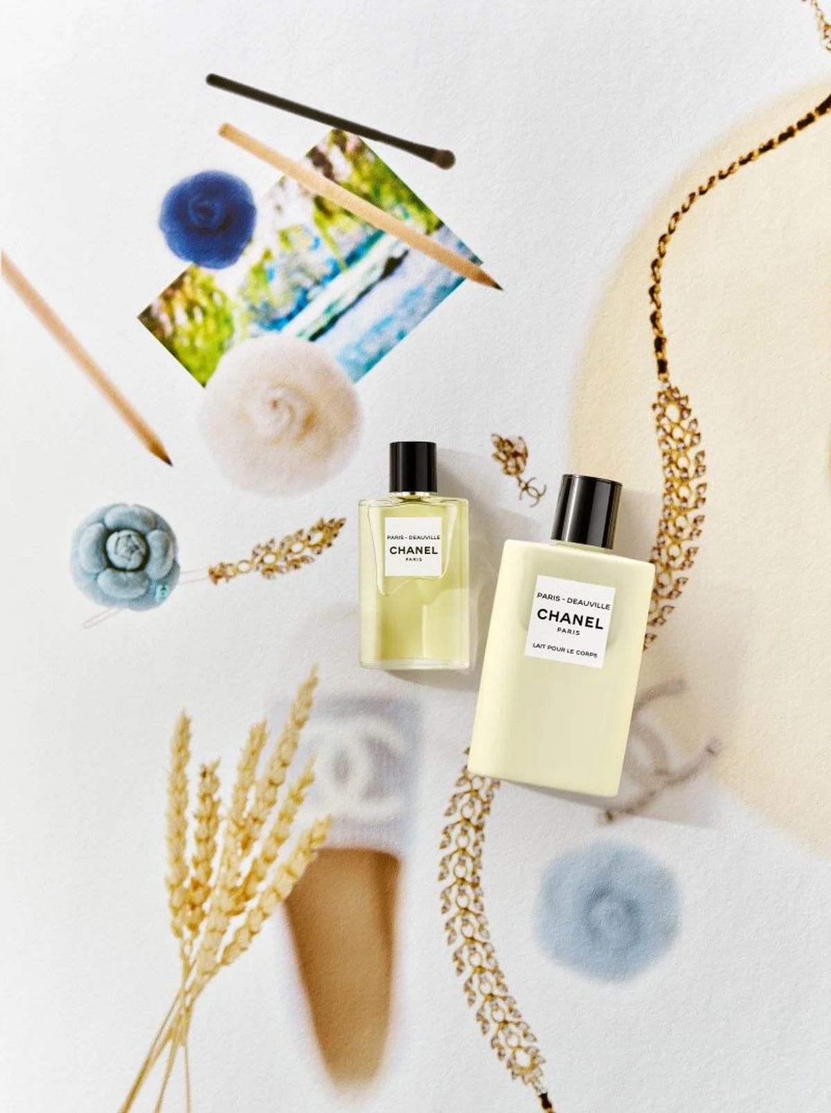シャネル パリ ドーヴィル オードゥ トワレット 50ml ￥18,370／125ml ￥26,290、同 パリ ドーヴィル ヘア＆ボディ シャワー ジェル 200ml ￥8,8