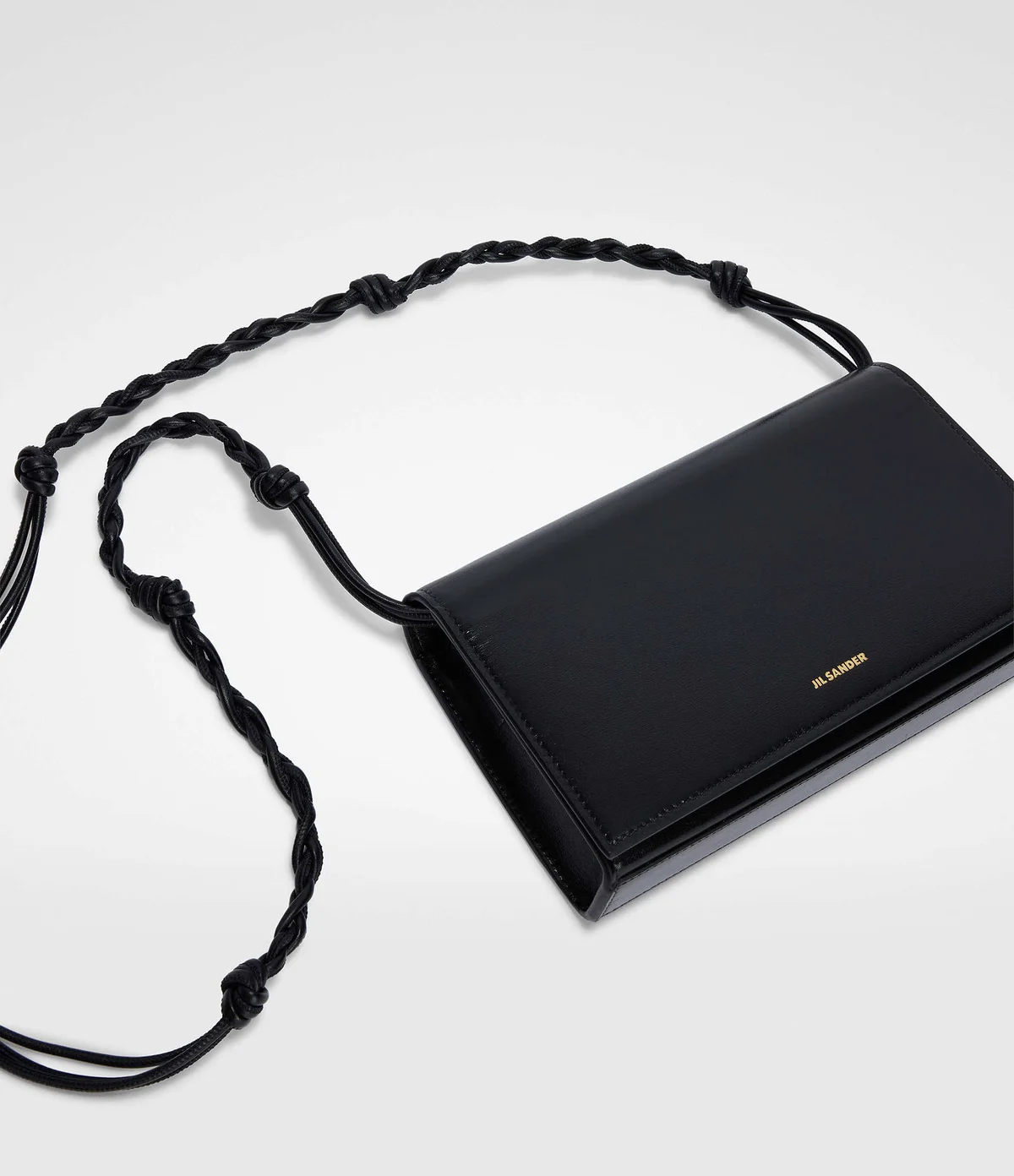ジル サンダー「Tangle ウォレット」のストラップとロゴ