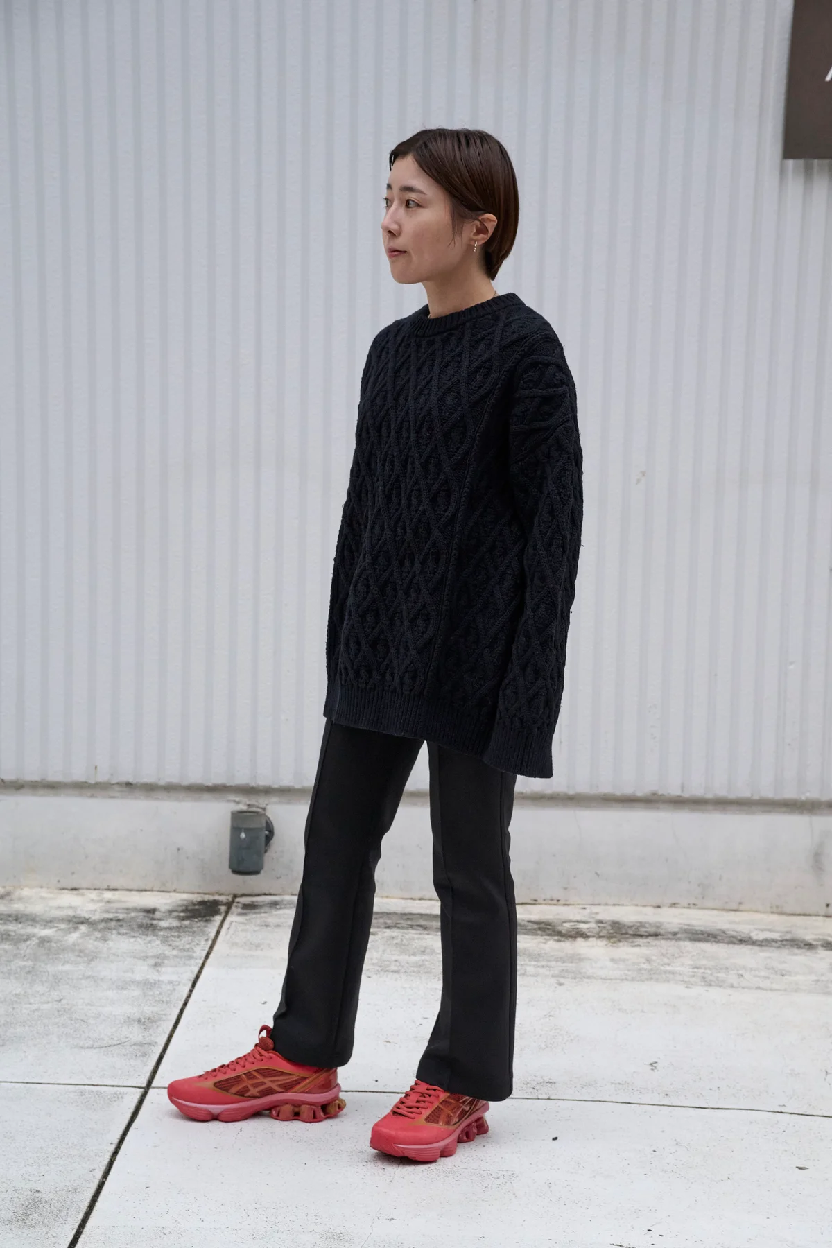 アシックスのスニーカー US6-S GEL-KINETIC FLUENT