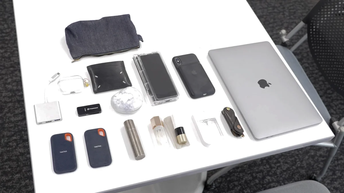 動画・ウェブディレクター山田のタナカダイスケのバッグ　バッグの中身