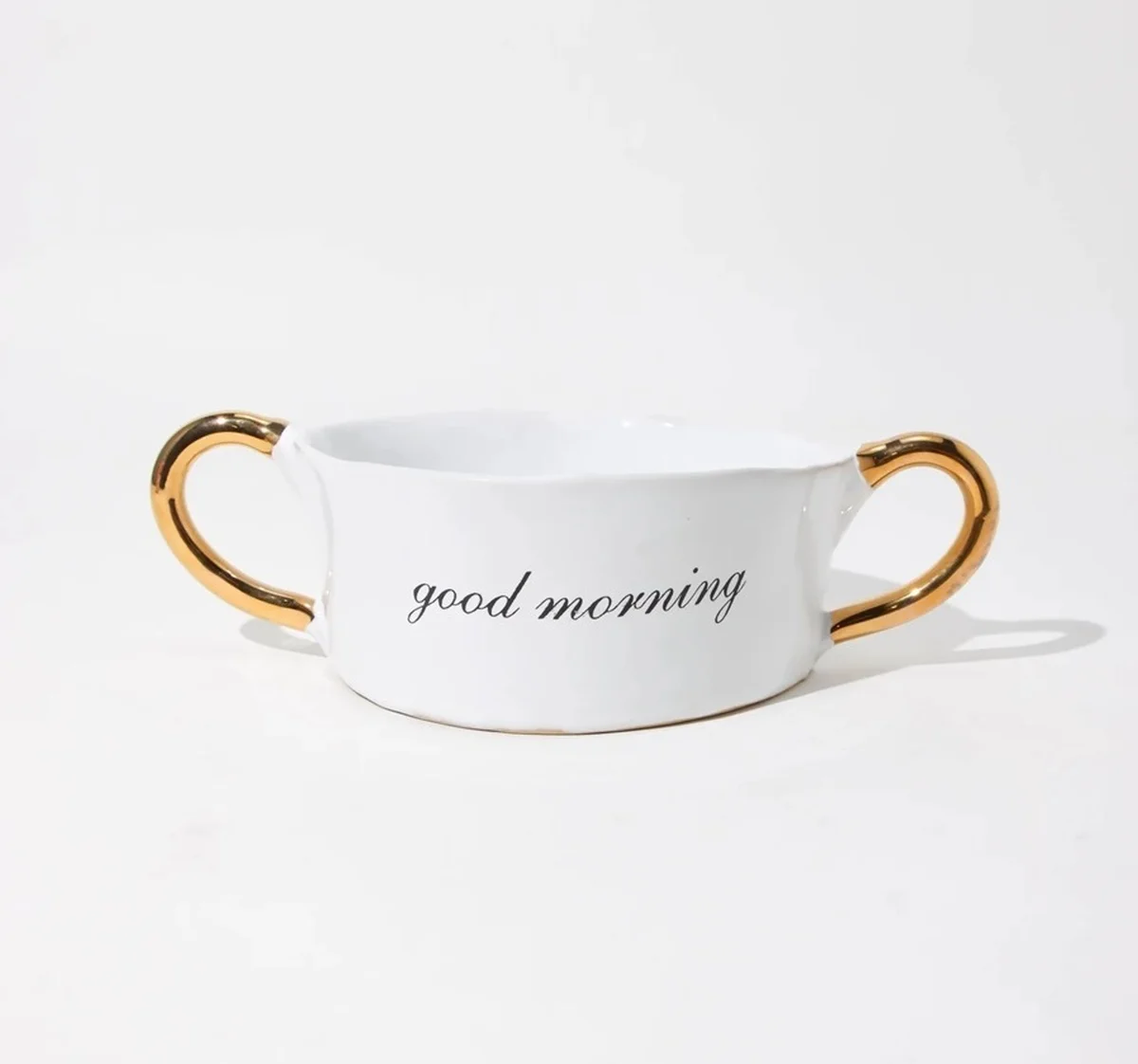 ダブルハンドルスープカップ「good morning」〈W18×H4.5×D12.3cm〉￥18,150