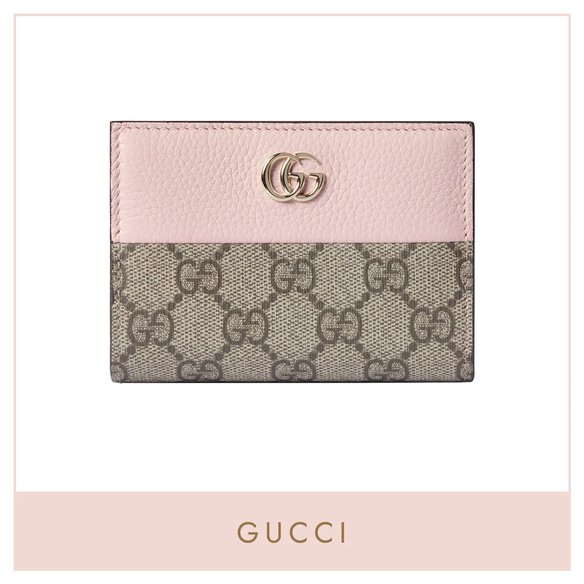 グッチの二つ折り財布「ダブルG  スモールウォレット」〈H8×W11.5×D3cm〉￥89,100