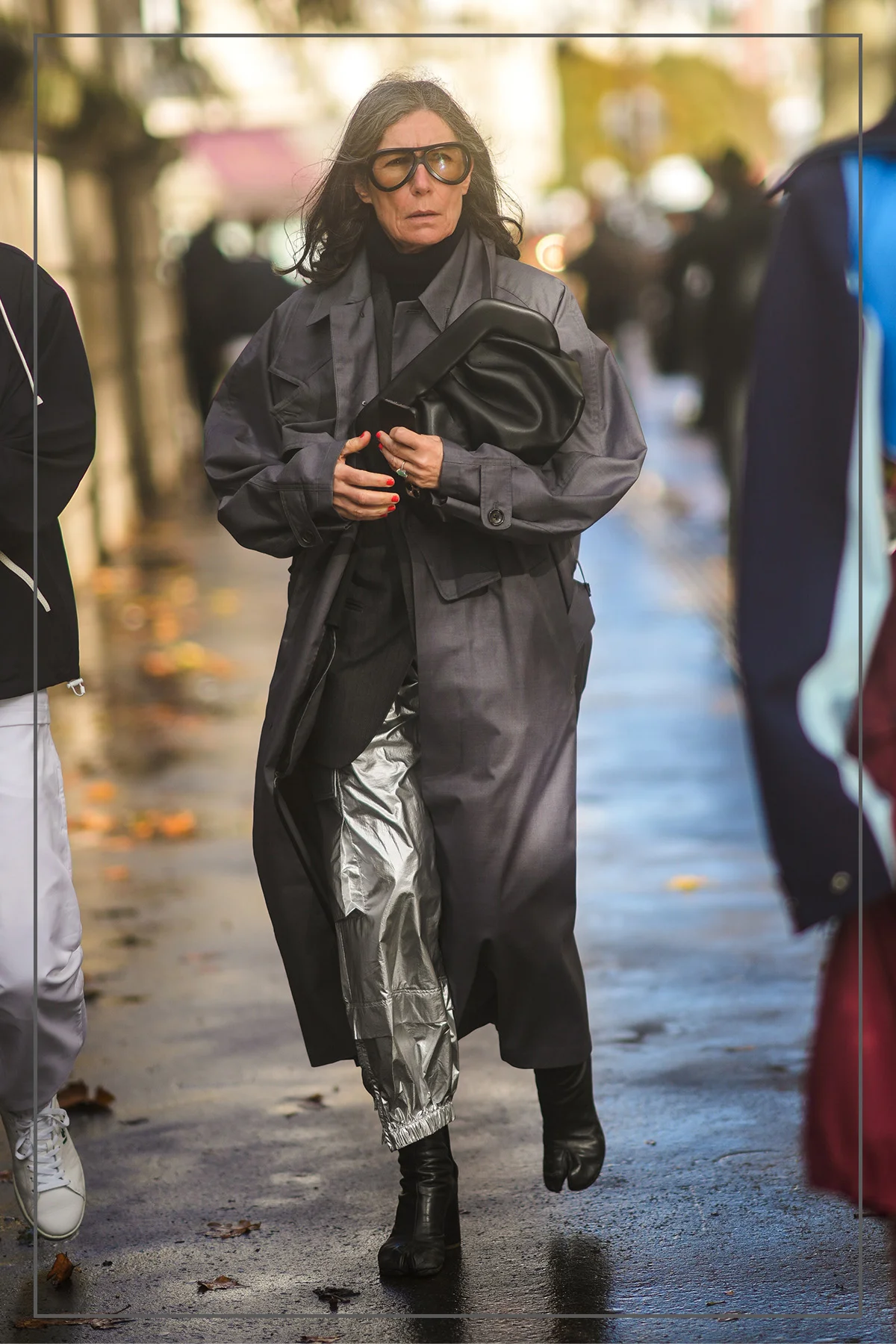 グリーンのチェック柄のシャツを着用したスナップ