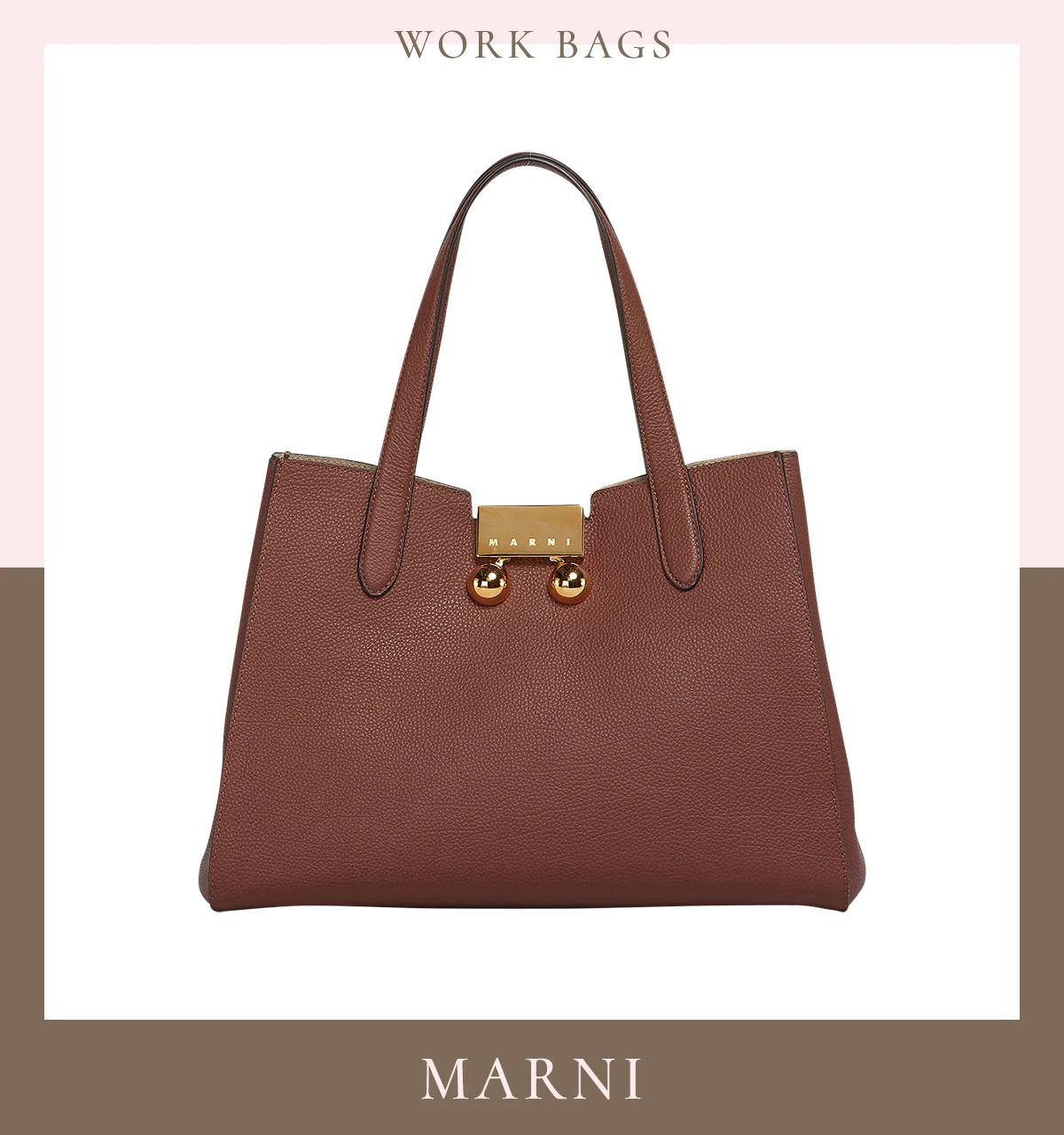 トートバッグ　通勤バッグ　マルニ　MARNI　〈H25×W32×D13cm〉￥377,300