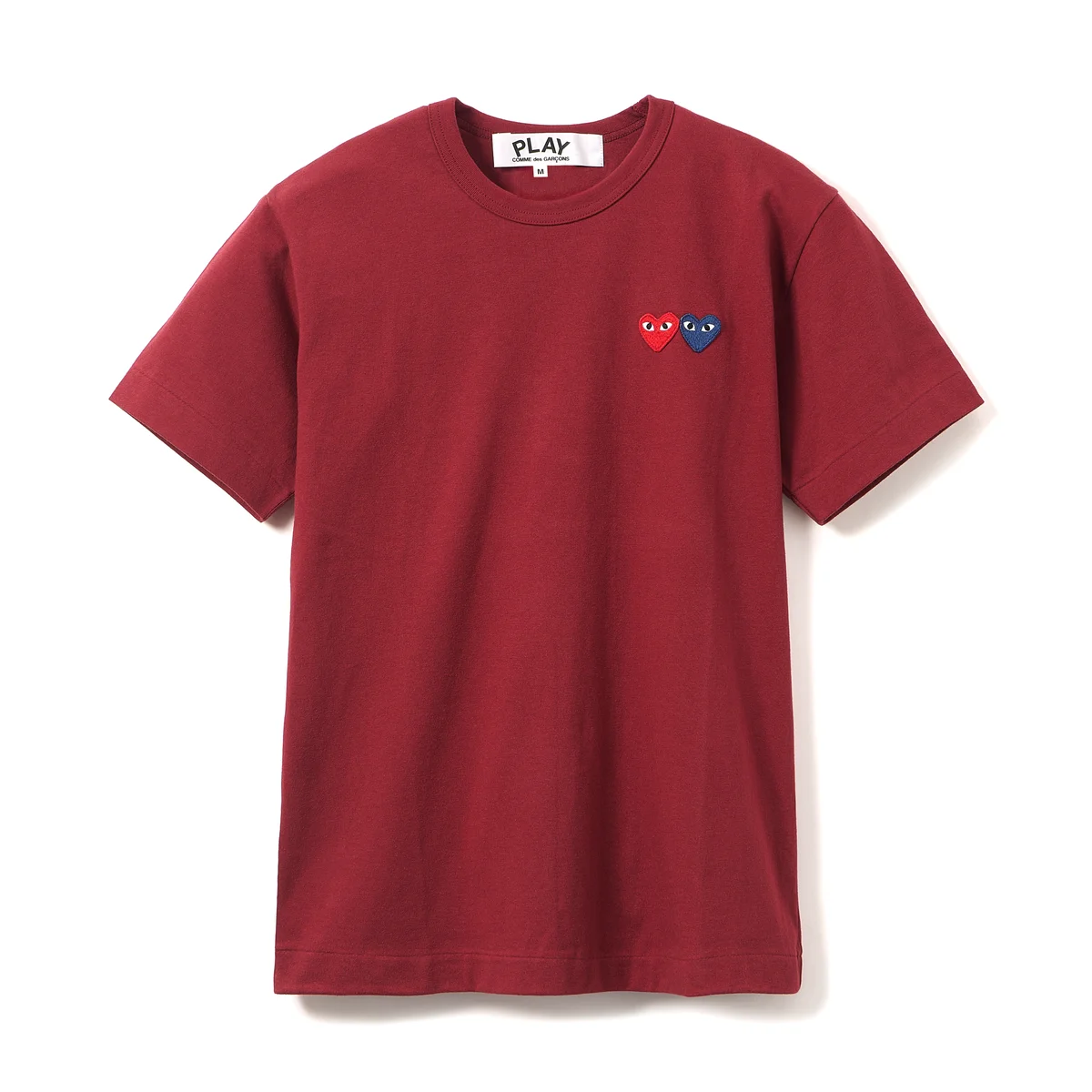 プレイ・コム デ ギャルソンの「ツインエンブレムTシャツ」の正面