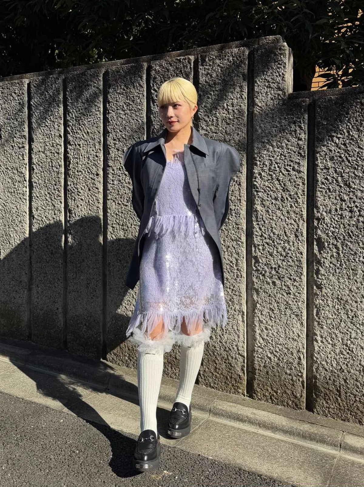 足元スタイリング　足元レイヤード　グッチ　GUCCI