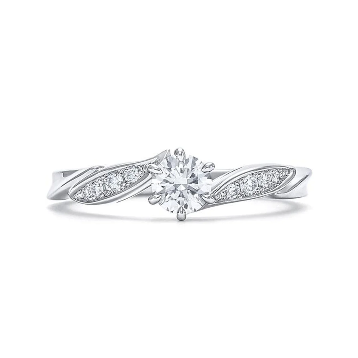 「フロリアード」エンゲージメントリング〈Pt、センターダイヤモンド0.17ct～〉￥286,000～