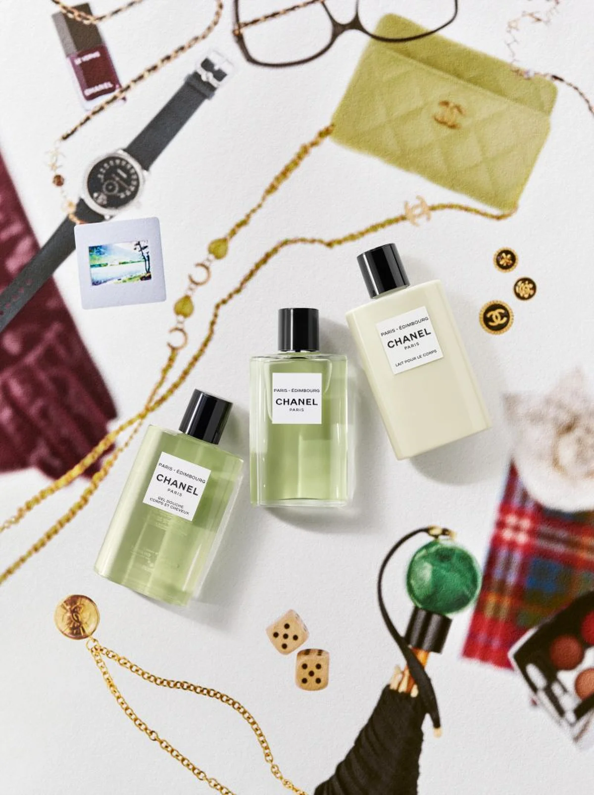 シャネル パリ エディンバラ オードゥ トワレット 50ml ￥18,370／125ml ￥26,290、同 パリ エディンバラ ヘア＆ボディ シャワー ジェル 200ml ￥8,80