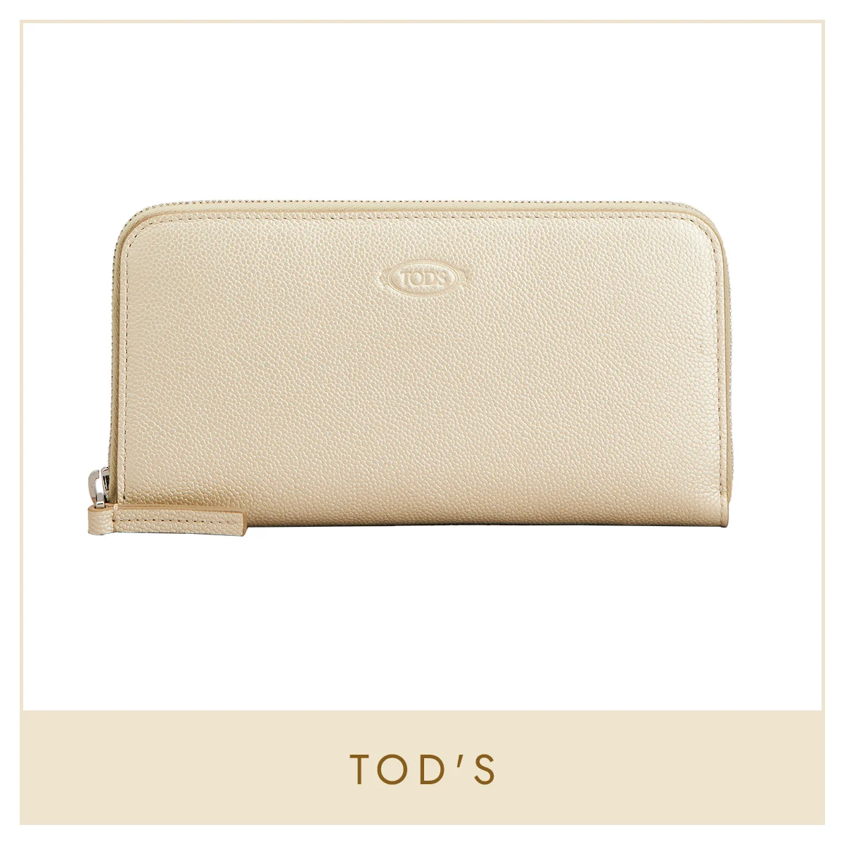トッズ レザー ウォレットの正面画像