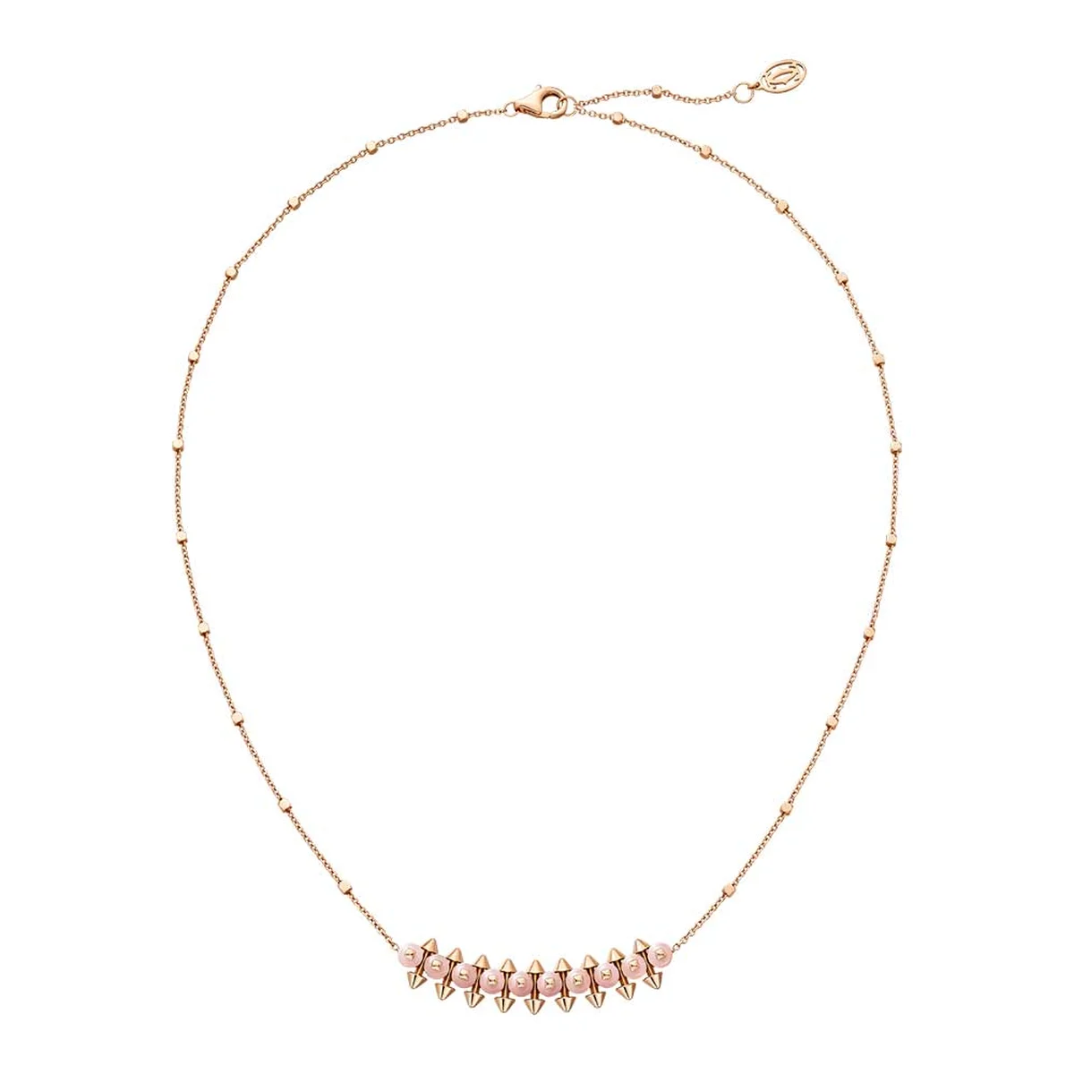 カルティエのピンクカルセドニーを使用したクラッシュ ドゥ カルティエペンダント