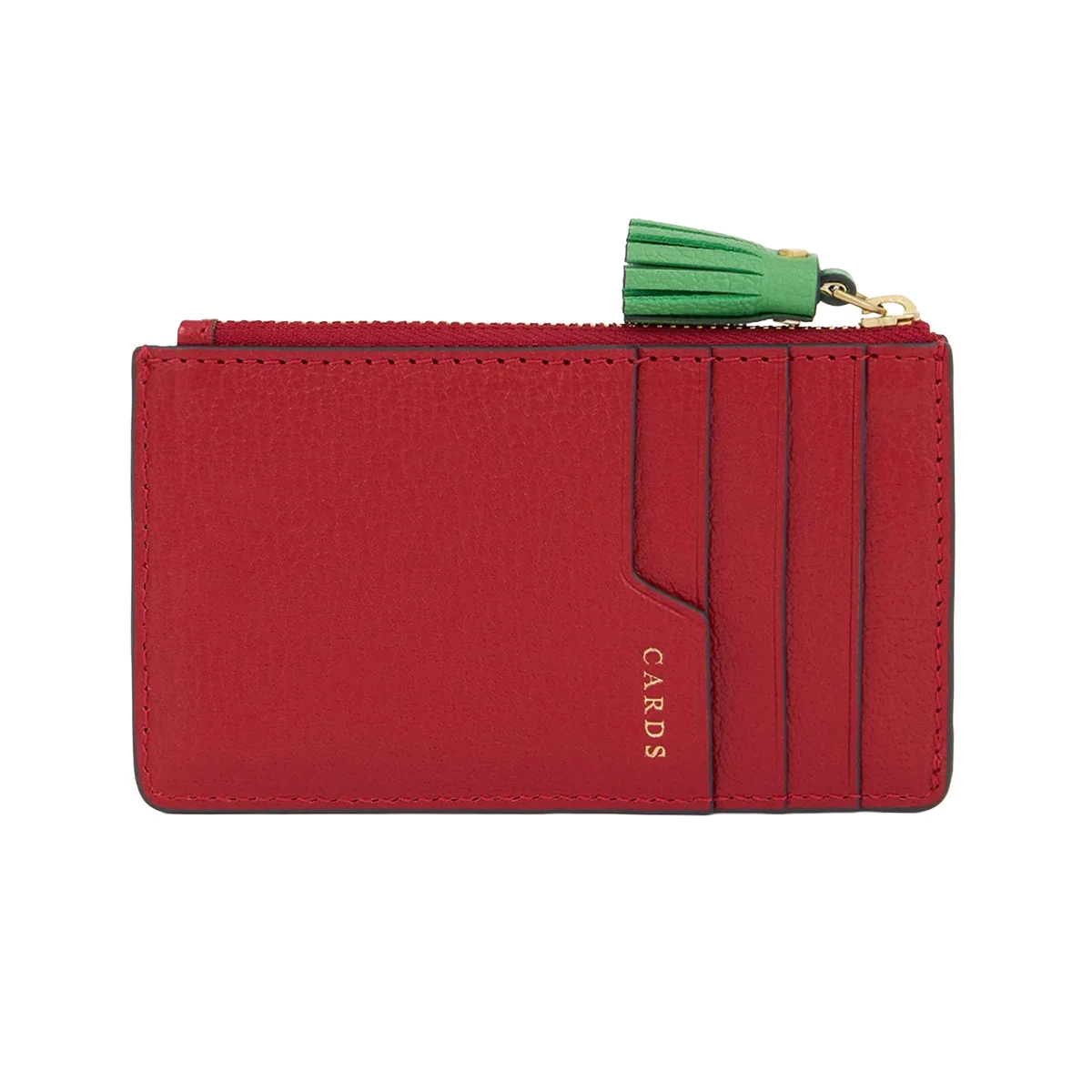 アニヤ・ハインドマーチの「Flying Goose Sriracha」カードケースの背面