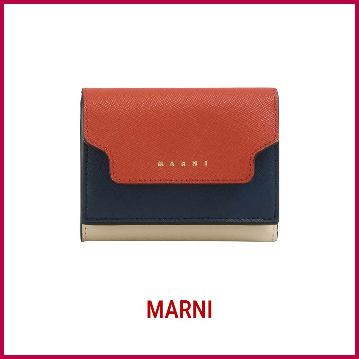 財布　マルニ「三つ折り財布」〈H8×W10.5×D5cm〉￥92,400