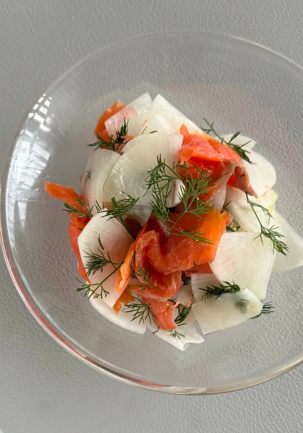 大根とサーモンのディルマリネ