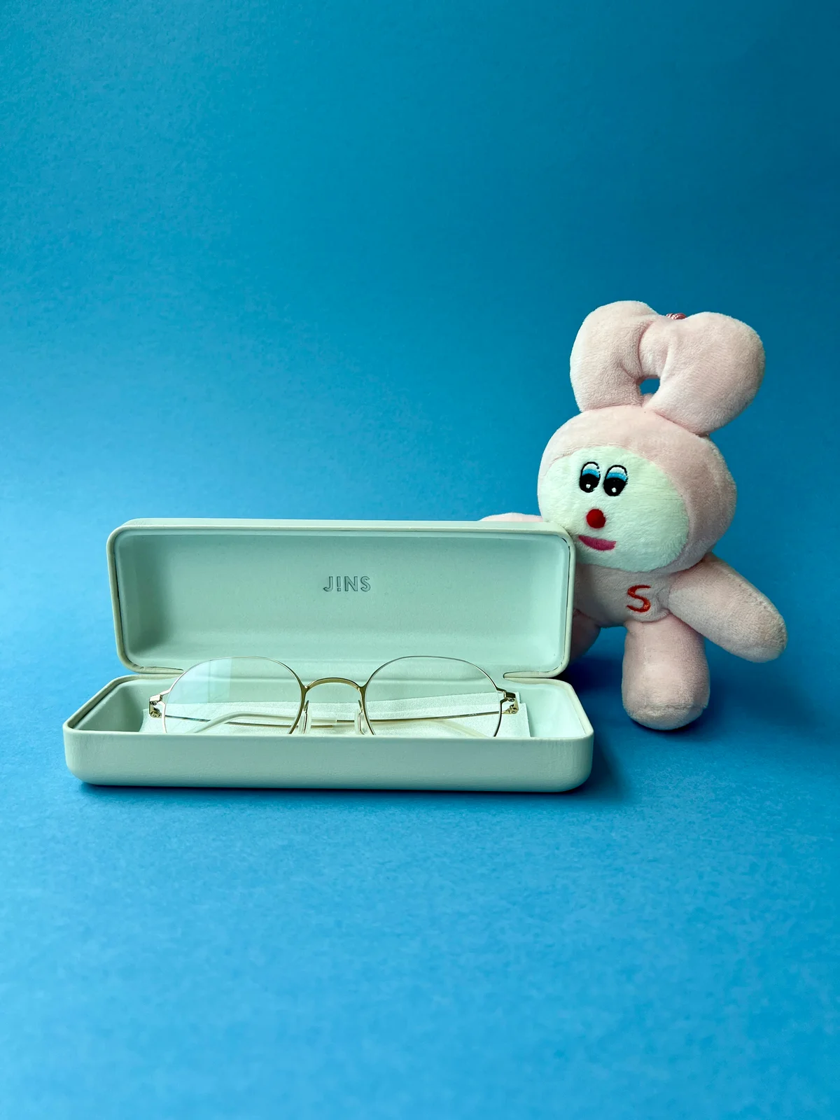 JINS　Airframe Ultra Light Titanium　ゴールド　ジンズ　しゅぷるんマスコットチャーム