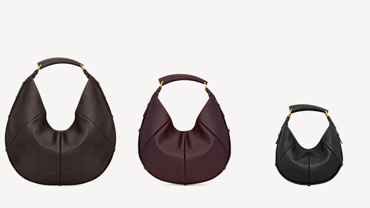 新作バッグ「モンバサ」 左からサンタル、ルージュカベルネ、ブラックの画像