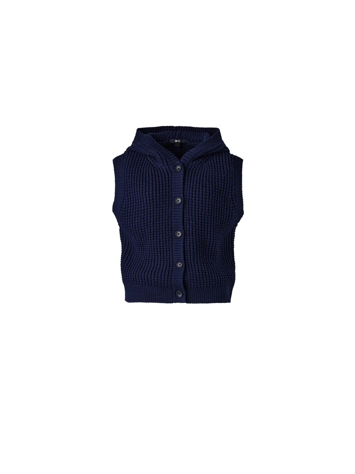 ワッフルニットフーデッドベスト￥3,990