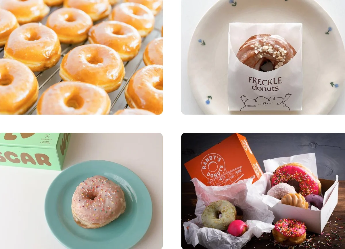 LA発ランディーズドーナツや、フレンチクルーラー専門店「FRECKLE donuts（フレクルドーナツ）」、プラントベースのドーナツ専門店「OSCAR WILDE（オスカー ワイルド）」などを紹介