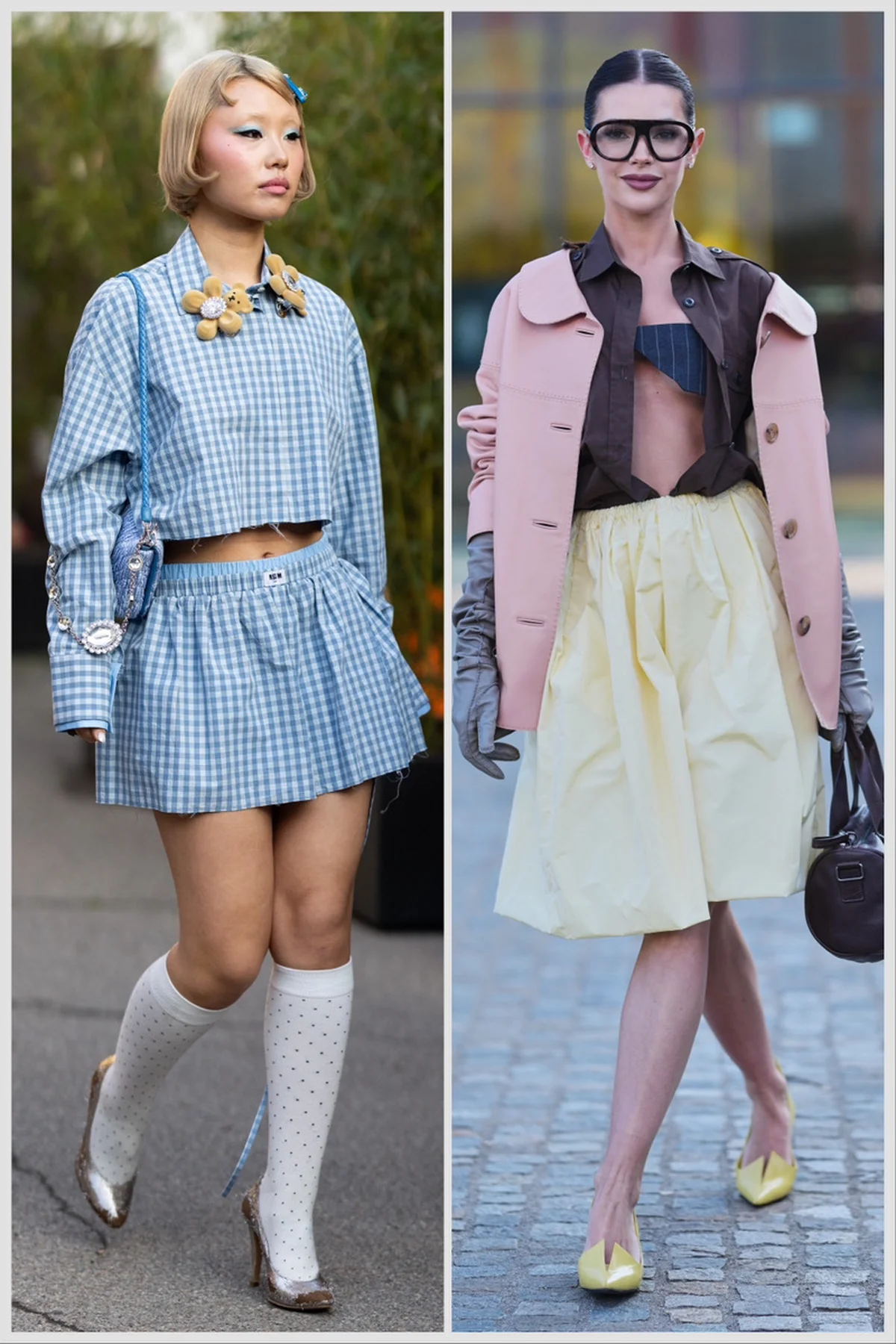 ギャザースカートを使ったスタイリング