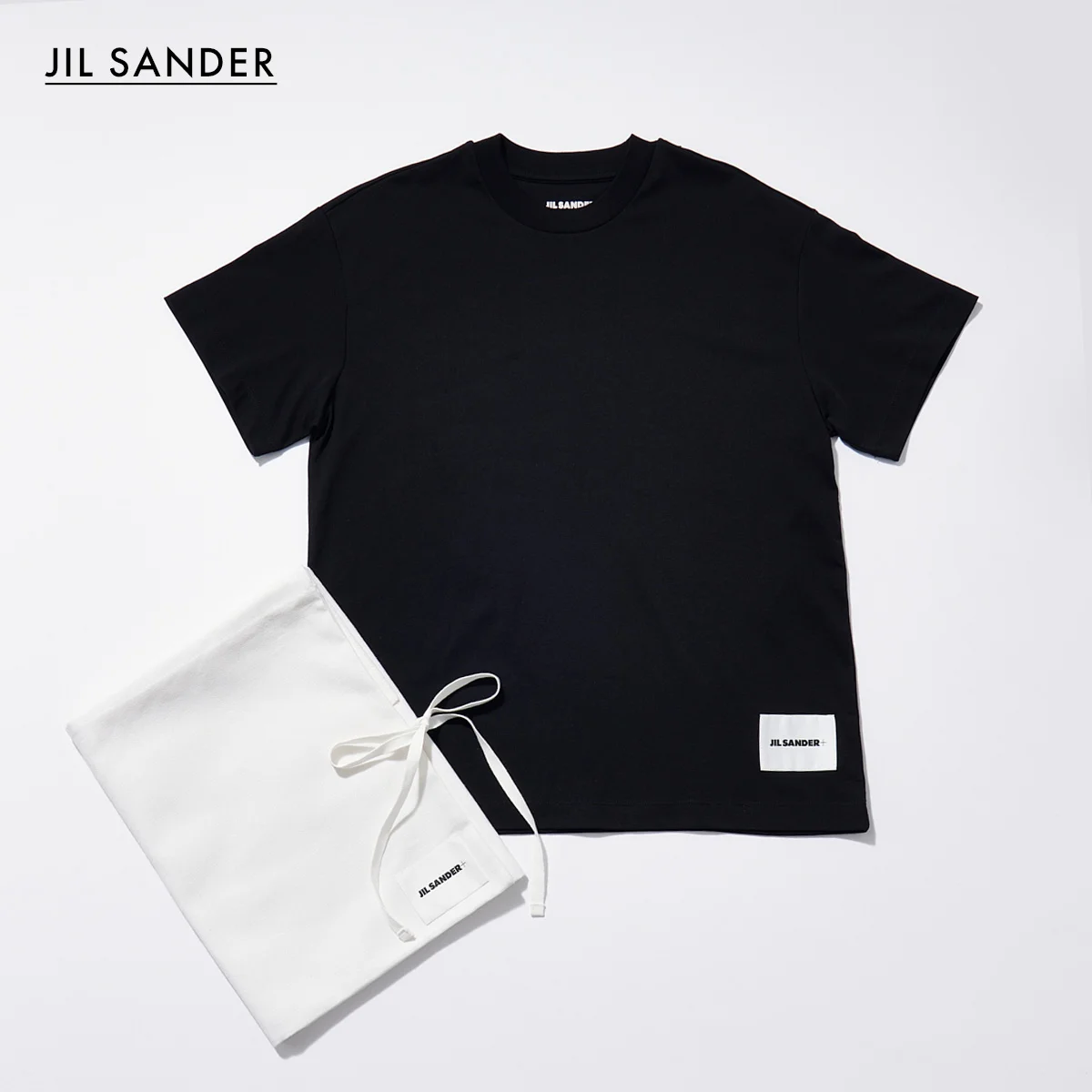 JIL SANDER ジルサンダー 半袖Tシャツ ワンポイントロゴ 無地 白